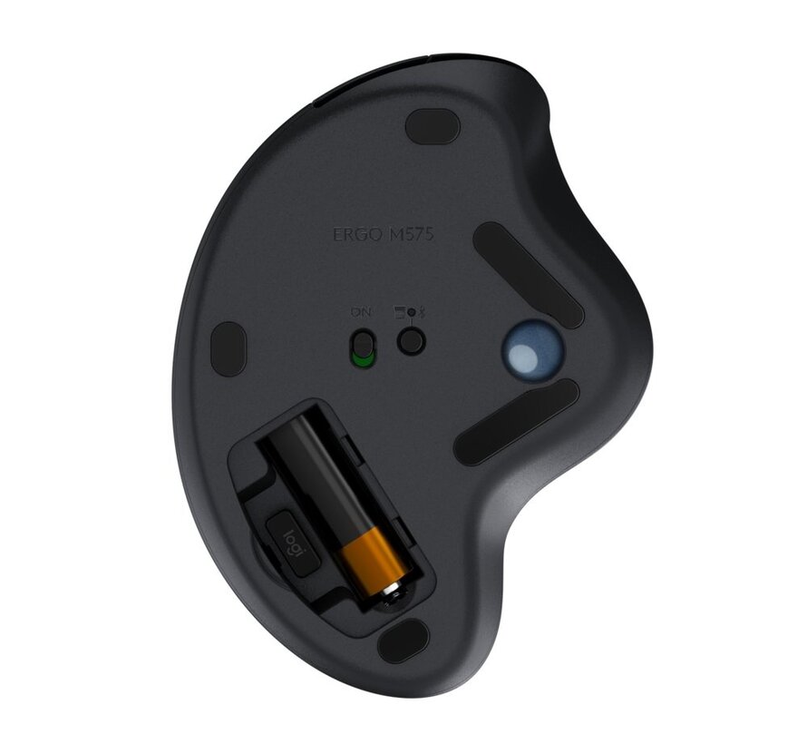 M575 Ergo Trackball | Ergonomische Draadloze Muis | Rechtshandig | RF + Bluetooth | 2000 DPI | Grafiet