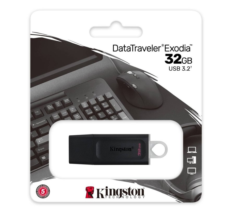 Technology DataTraveler Exodia USB flash drive 32 GB USB Type-A 3.2 Gen 1 (3.1 Gen 1) Zwart