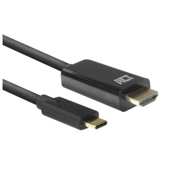 ACT AC7315 video kabel adapter 2 m USB Type-C HDMI Type A (Standaard) Zwart