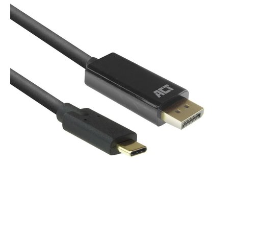 ACT AC7325 video kabel adapter 2 m USB Type-C DisplayPort Zwart