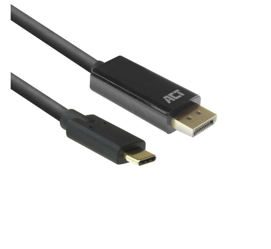 AC7325 video kabel adapter 2 m USB Type-C DisplayPort Zwart