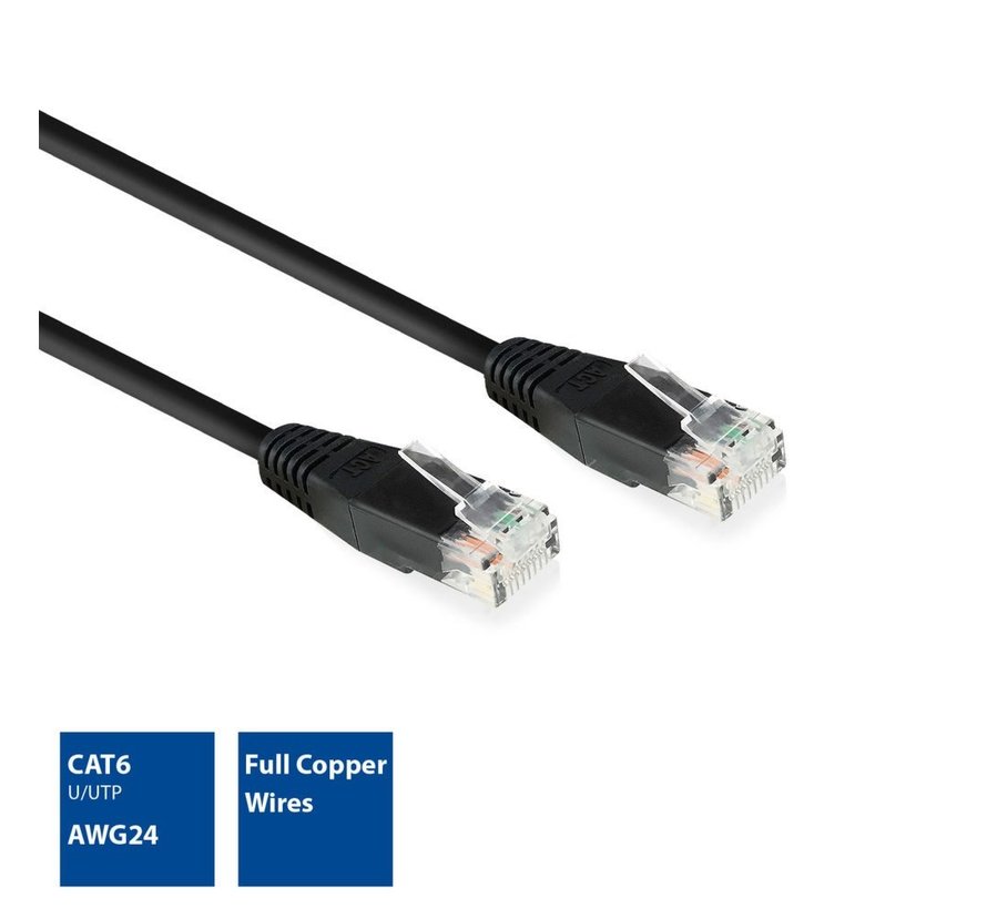 AC4010 netwerkkabel Zwart 10 m Cat6 U/UTP (UTP)