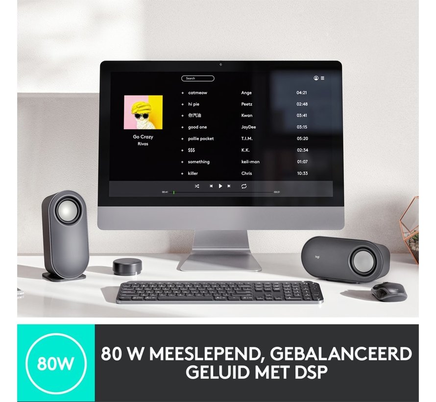 Z407 | 2.1 Bluetooth Luidsprekerset | Draadloze Afstandsbediening | Subwoofer | 80W RMS