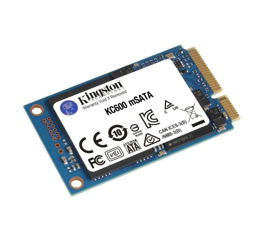 KC600 | 512GB SATA SSD | mSATA | 550MB/s Lezen | 520MB/s Schrijven