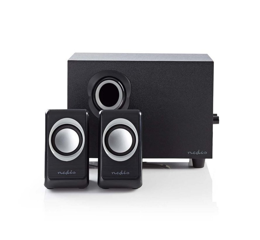 CSPR10021BK | 2.1 Luidsprekerset | 16W RMS | Zwart