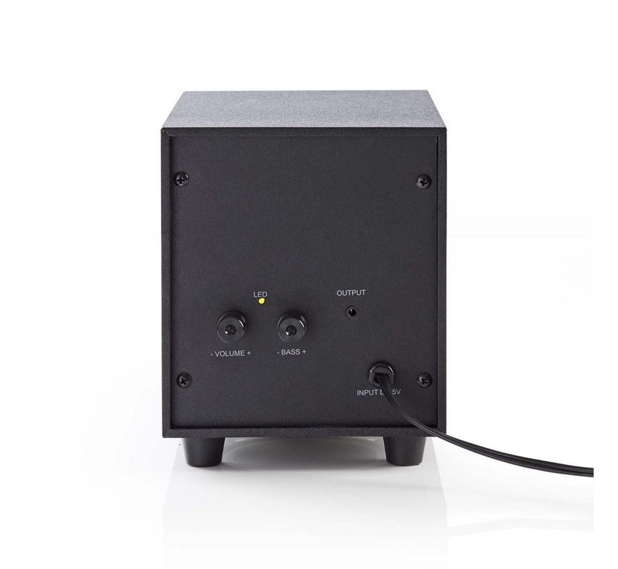 CSPR10021BK | 2.1 Luidsprekerset | 16W RMS | Zwart