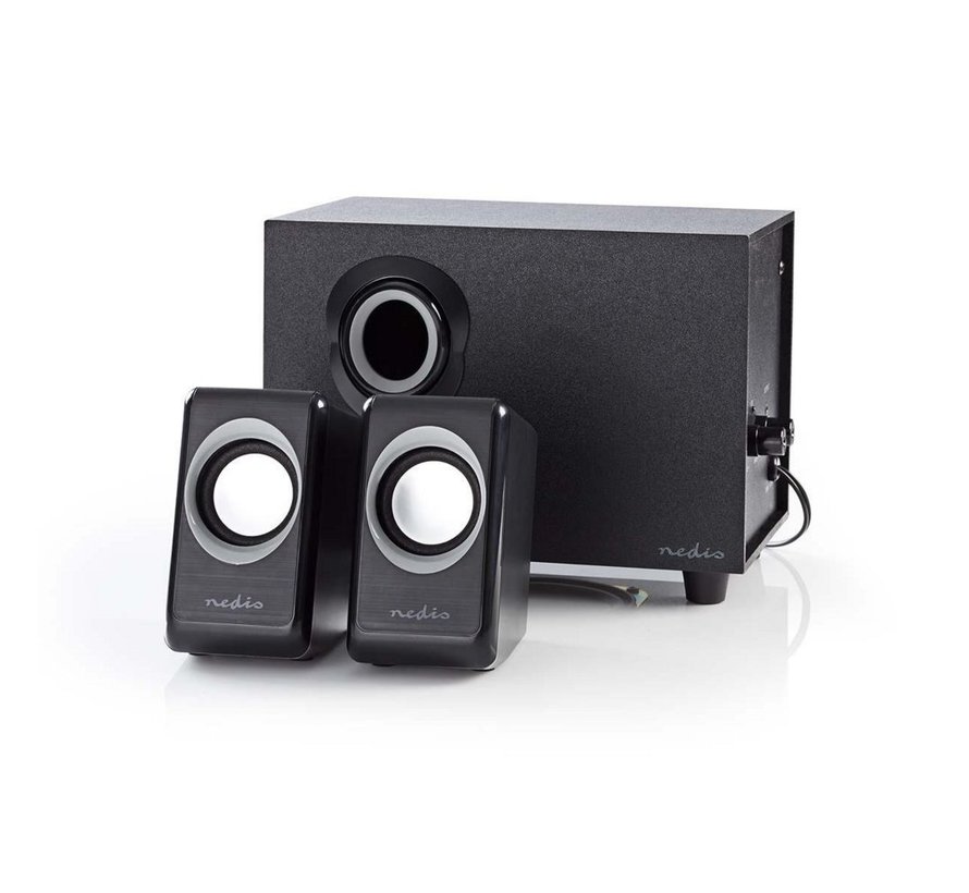 CSPR10021BK | 2.1 Luidsprekerset | 16W RMS | Zwart