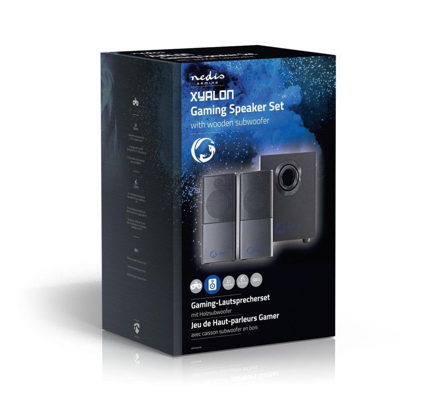 GSPR10021BK | 2.1 Luidsprekerset | 11W RMS | Zwart