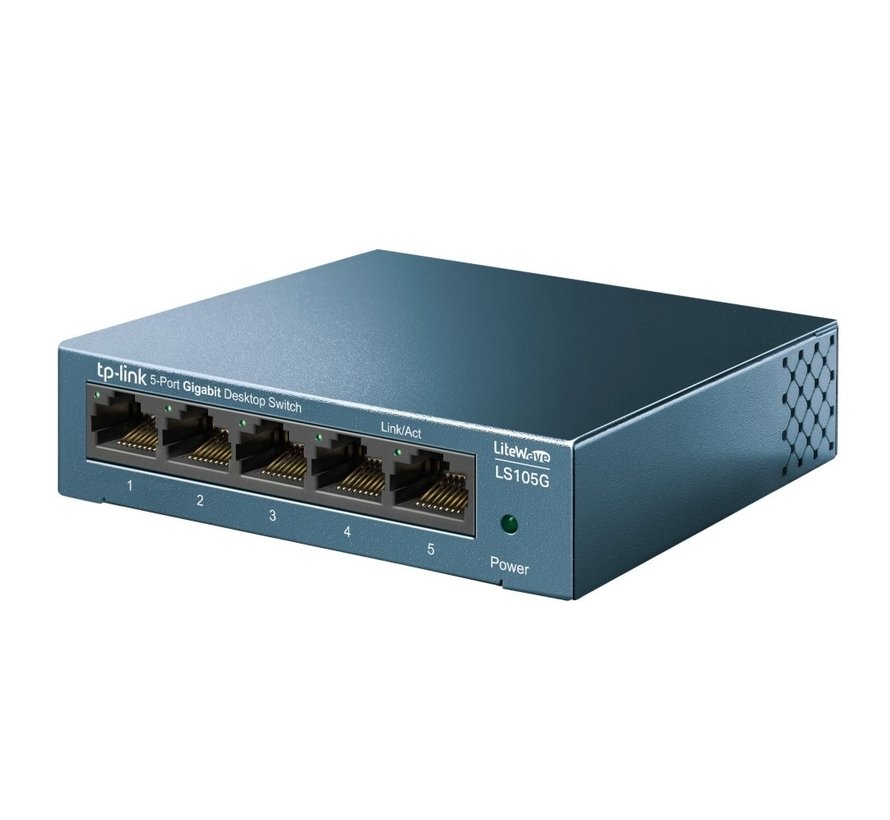 LS105G Unmanaged Gigabit Ethernet (10/100/1000) Blauw