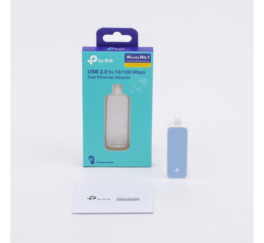 UE200 | USB 2.0 naar 100 Mbps Ethernet Netwerkadapter | Opvouwbaar