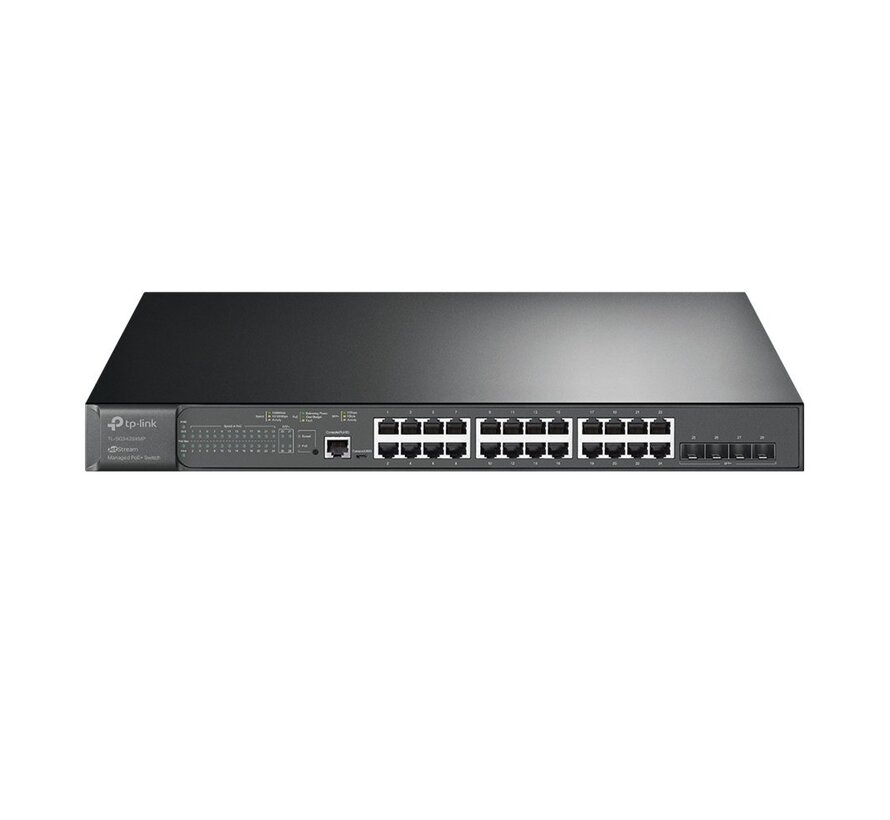 TL-SG3428XMP | JetStream 24-poorts Gigabit L2+ Managed Switch | 4x 10G SFP+ | 24x PoE+ (384W) | Omada SDN