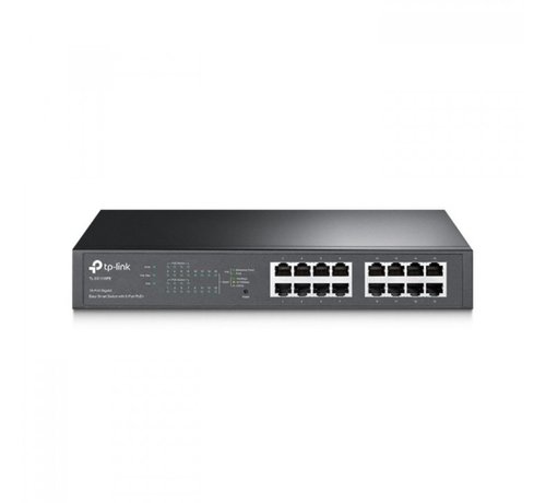 TP-Link TL-SG1016PE | 16-poorts Gigabit Easy Smart PoE+ Switch | 150W PoE-vermogen | VLAN/QoS | Webbeheer