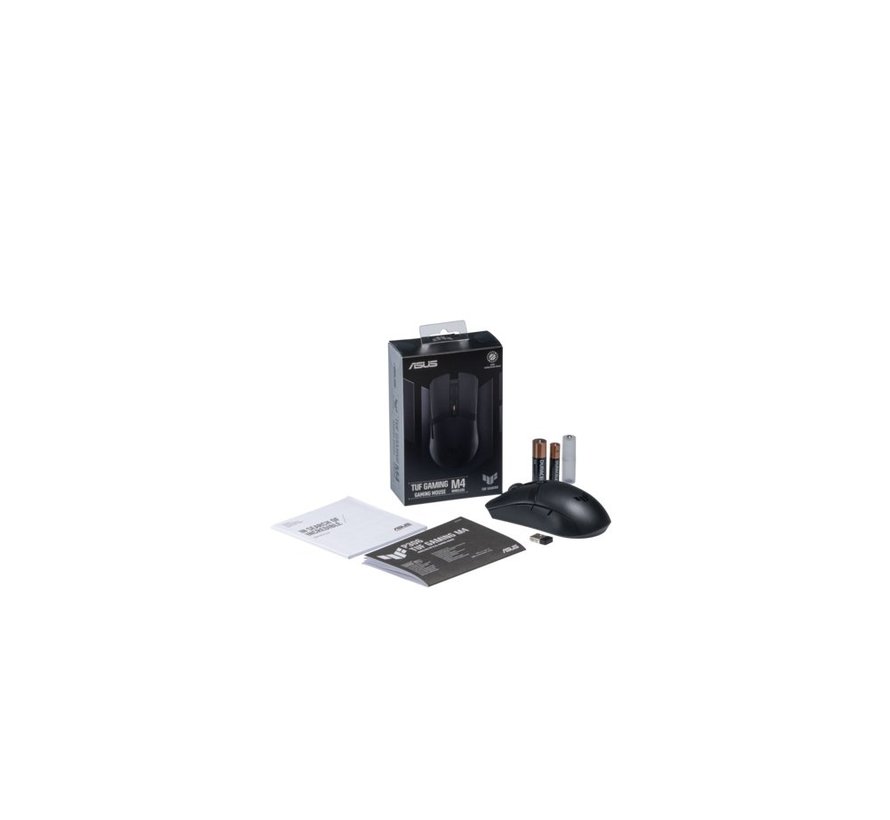 ASUS TUF Gaming M4 | Draadloze Gaming Muis | Rechtshandig | RF + Bluetooth | 12000 DPI | Zwart