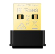 TP-Link Archer T3U Nano | Wi-Fi 5 USB Adapter | Dual-band (2,4 GHz / 5 GHz) | 1300 Mbps | USB 2.0 | Zwart
