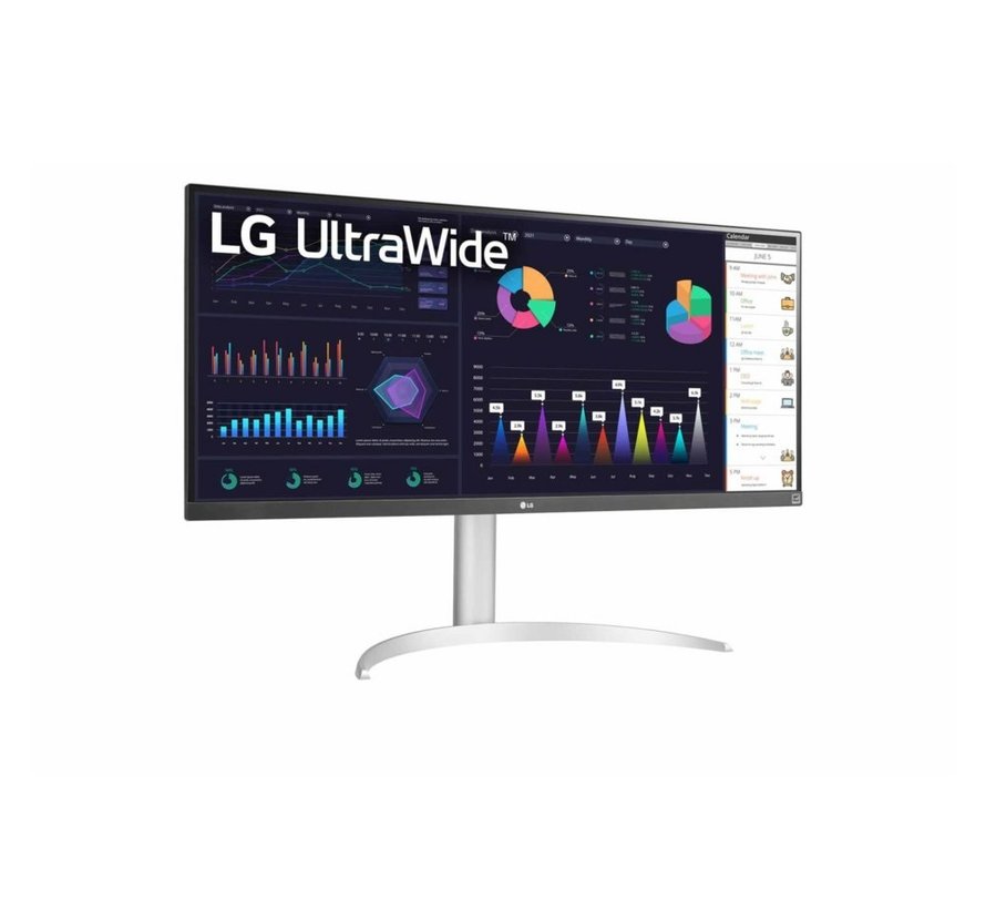 34WQ65X-W computer monitor 86,4 cm (34") 2560 x 1080 Pixels UltraWide Quad HD LCD Grijs