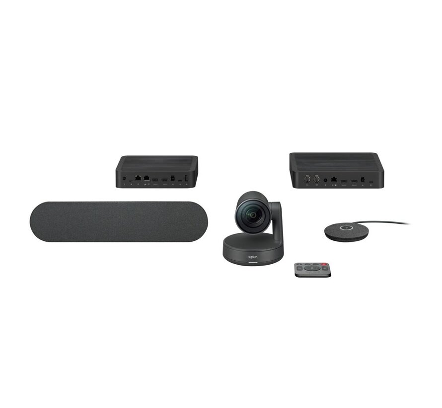Rally Ultra-HD ConferenceCam | 4K PTZ-camera | 15x zoom | RightSense™ | Voor groepen tot 10 personen | Ethernet LAN | Zwart