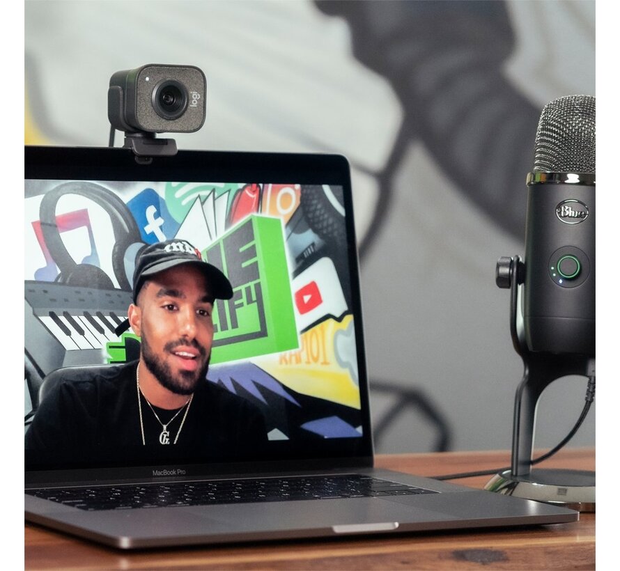 StreamCam | 1080p 60FPS USB-C Webcam met Microfoon | Grafiet