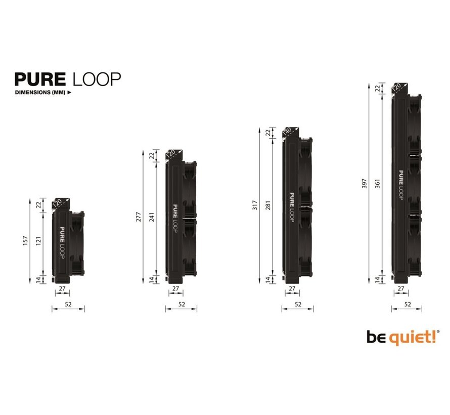 PURE LOOP 280mm | All-in-One CPU Waterkoeler