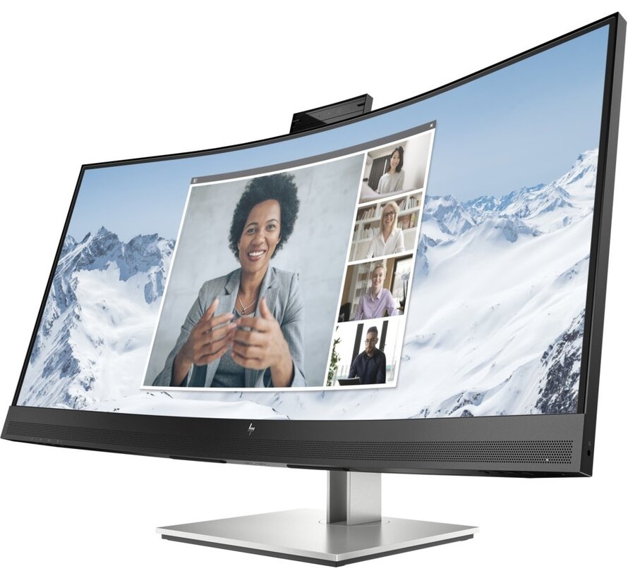 HP E34m G4 34" | 3440x1440 VA | 75Hz | Curved | USB-C | Webcam, Microphone & Speakers | Conferencing Monitor | Ergonomic Design