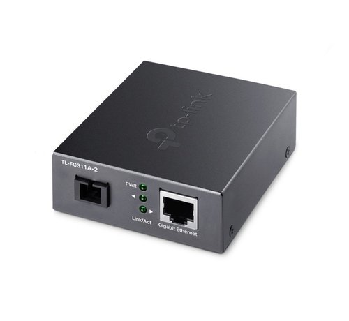 TP-Link TL-FC311A-2 | Gigabit Media Converter | 1000 Mbit/s | Single-mode | Zwart