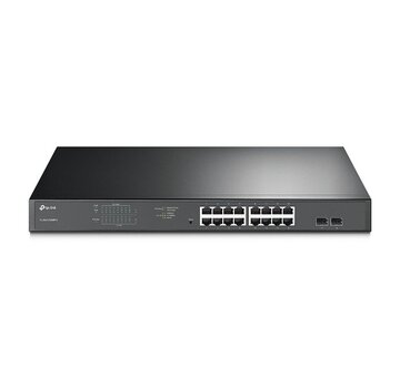 TP-Link TL-SG1218MPE | 16-poorts Gigabit Easy Smart PoE+ Switch | 2x SFP | 192W PoE-budget | QoS | VLAN | Zwart