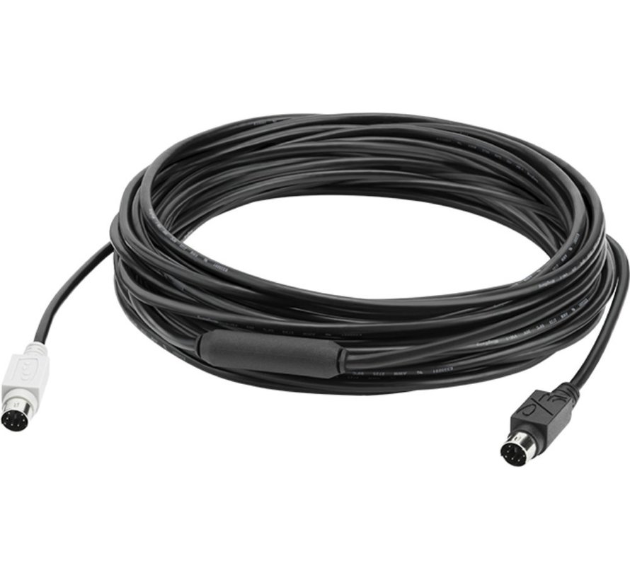 GROUP 10m Extender Cable PS/2-kabel 6-p Mini-DIN Zwart
