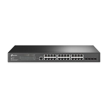 TP-Link TL-SG3428 | JetStream 24-poorts Gigabit L2 Managed Switch | 4x SFP | Omada SDN | Rackmount | Zwart
