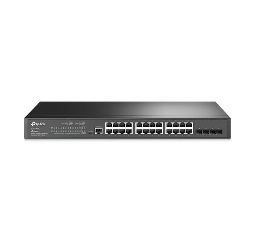 TP-Link TL-SG3428 | JetStream 24-poorts Gigabit L2 Managed Switch | 4x SFP | Omada SDN | Rackmount | Zwart