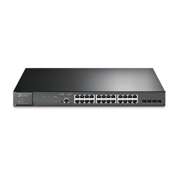 TP-Link TL-SG3428MP | JetStream 28-poorts Gigabit L2+ Managed Switch | 24x PoE+ (384W) | 4x SFP | Omada SDN | Zwart