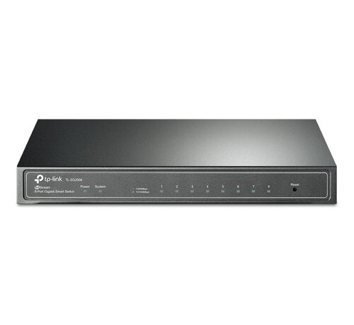 TP-Link TL-SG2008 | 8-poorts Gigabit Smart Managed Switch | VLAN, QoS, IGMP Snooping | Webbeheer