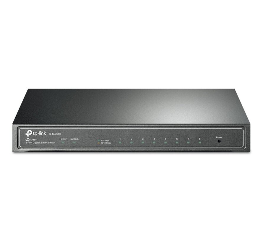 TL-SG2008 | 8-poorts Gigabit Smart Managed Switch | VLAN, QoS, IGMP Snooping | Webbeheer