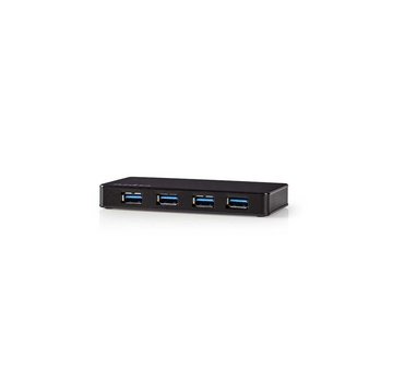 Nedis UHUBU3420BK | Interface Hub USB 3.2 Gen 1 (3.1 Gen 1) Micro-B | Zwart