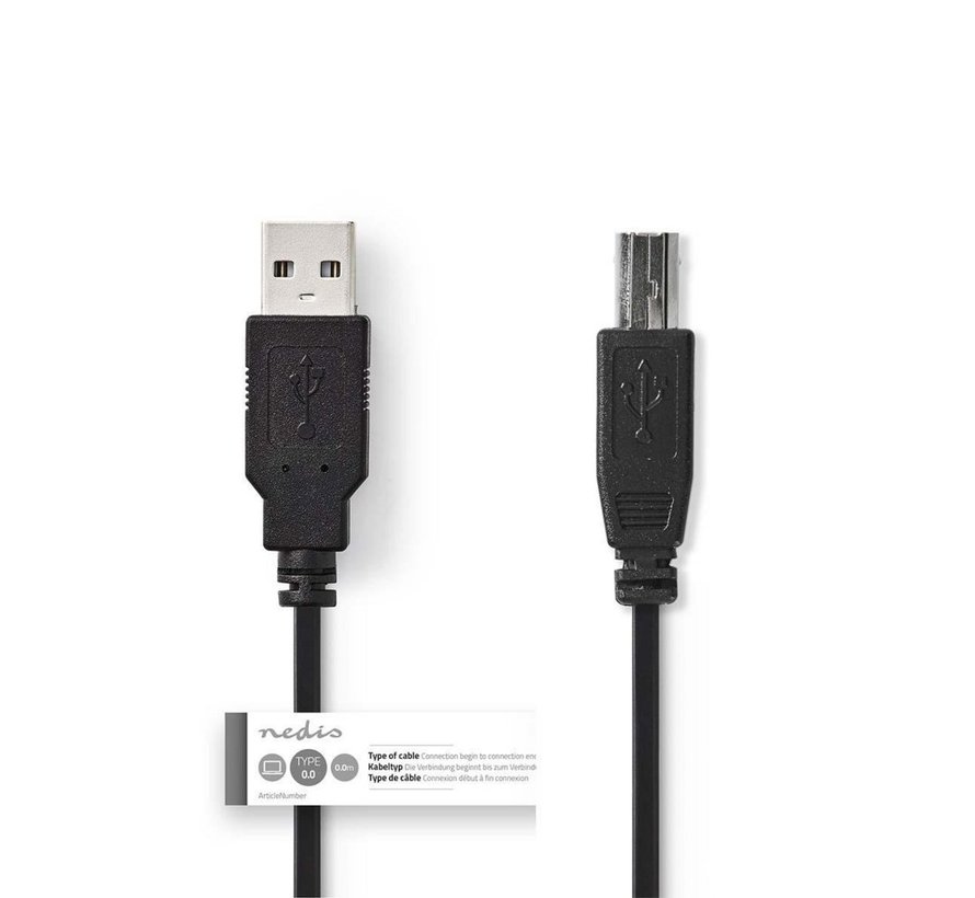 CCGT60100BK20 USB-kabel 2 m USB 2.0 USB A USB B Zwart