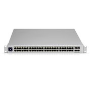 Ubiquiti UniFi USW-Pro-48-POE Gen2 | 48-poorts | Managed | Gigabit | PoE++ | L2/L3 | 1U Rackmount | Zilver