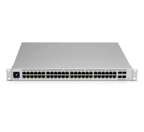 Ubiquiti UniFi USW-Pro-48-POE Gen2 | 48-poorts | Managed | Gigabit | PoE++ | L2/L3 | 1U Rackmount | Zilver