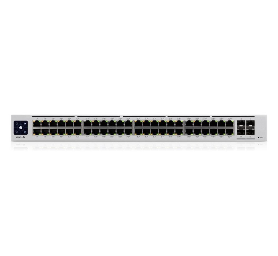UniFi USW-Pro-48-POE Gen2 | 48-poorts | Managed | Gigabit | PoE++ | L2/L3 | 1U Rackmount | Zilver