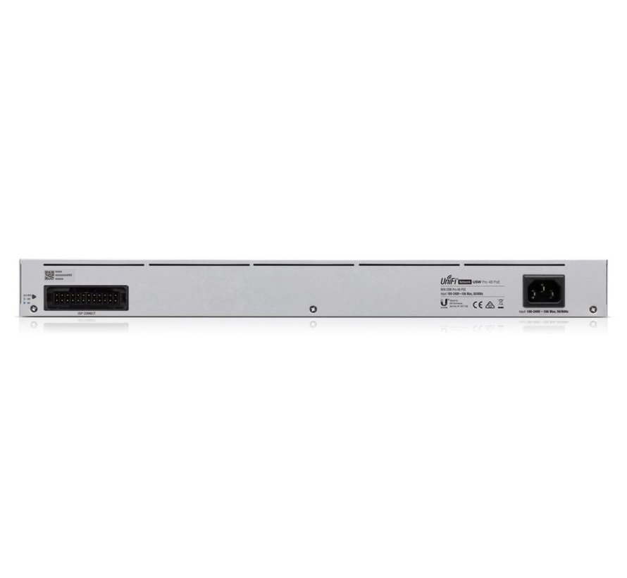 UniFi USW-Pro-48-POE Gen2 | 48-poorts | Managed | Gigabit | PoE++ | L2/L3 | 1U Rackmount | Zilver