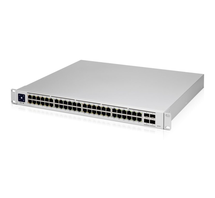 UniFi USW-Pro-48-POE Gen2 | 48-poorts | Managed | Gigabit | PoE++ | L2/L3 | 1U Rackmount | Zilver