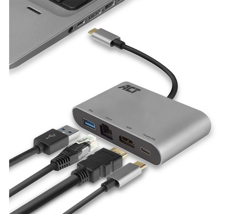 AC7040 USB-C naar HDMI Multi port adapter met ethernet