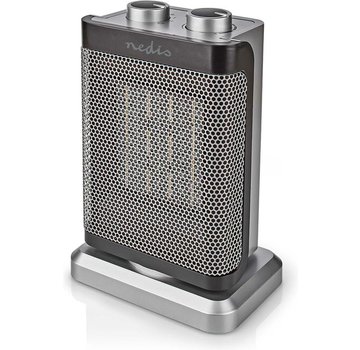 Nedis Nedis Keramische PTC-Ventilatorkachel | 1000 / 1500 W | 2 Verwarmingsmodi | Instelbare thermostaat | Draait automatisch | Oververhittingsbeveiliging | Omvalpreventie