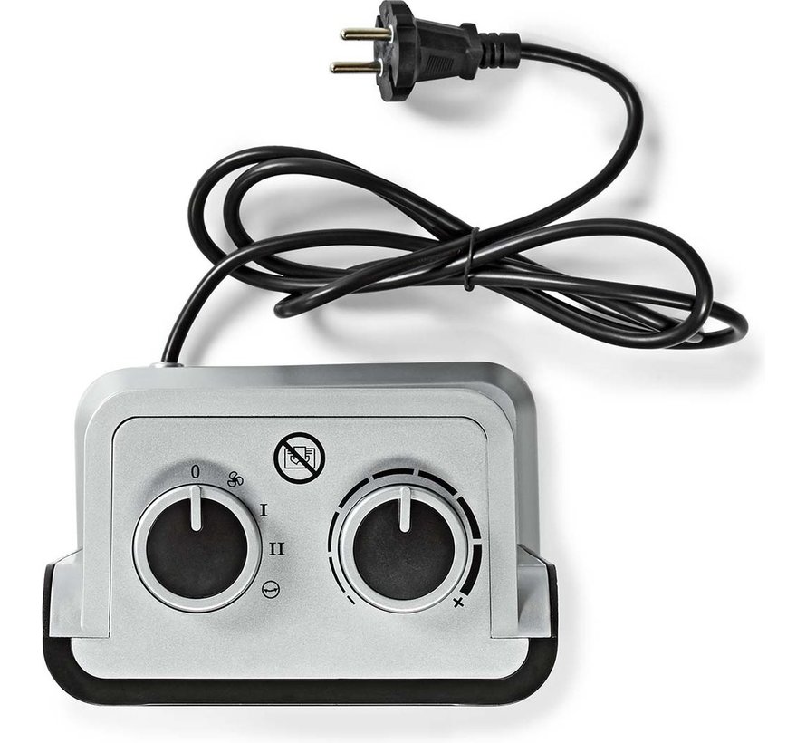 Nedis Keramische PTC-Ventilatorkachel | 1000 / 1500 W | 2 Verwarmingsmodi | Instelbare thermostaat | Draait automatisch | Oververhittingsbeveiliging | Omvalpreventie