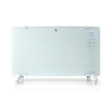 Nedis WIFIHTPL20FWT | Slimme Wi-Fi convectorkachel | 2000 W | Glazen frontpaneel | IP24 | Wit