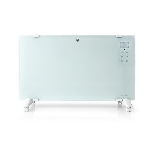 Nedis WIFIHTPL20FWT | Slimme Wi-Fi convectorkachel | 2000 W | Glazen frontpaneel | IP24 | Wit