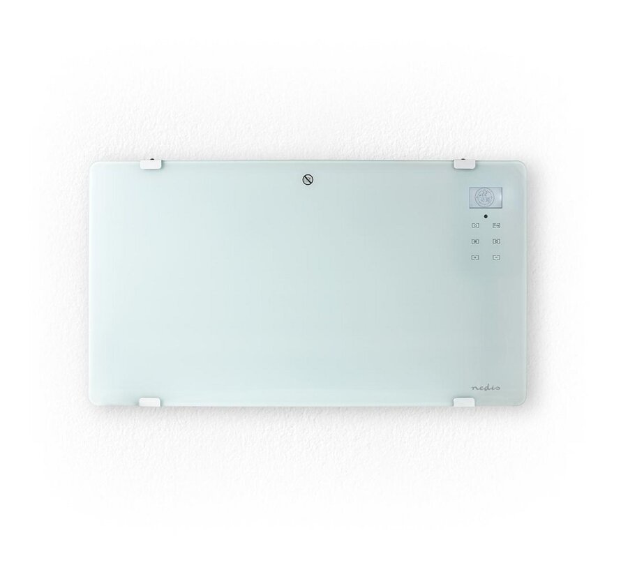 WIFIHTPL20FWT | Slimme Wi-Fi convectorkachel | 2000 W | Glazen frontpaneel | IP24 | Wit