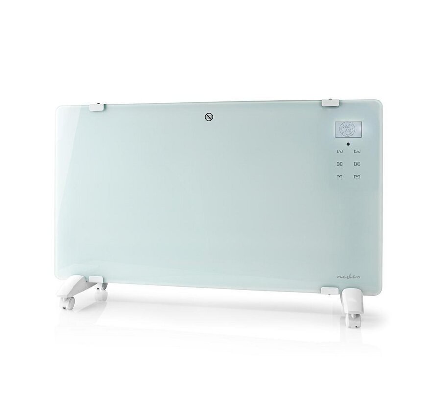 WIFIHTPL20FWT | Slimme Wi-Fi convectorkachel | 2000 W | Glazen frontpaneel | IP24 | Wit