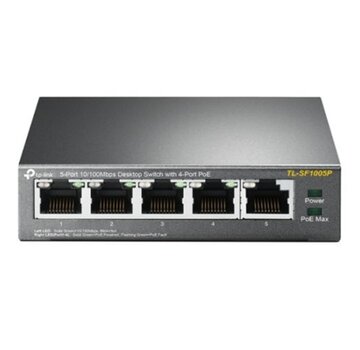 TP-Link TP-LINK TL-SF1005P | Unmanaged Fast Ethernet Switch | 5 Poorten | PoE | Zwart