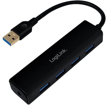 Logilink LogiLink UA0295 interface hub USB 3.2 Gen 1 (3.1 Gen 1) Type-A 5000 Mbit/s Zwart