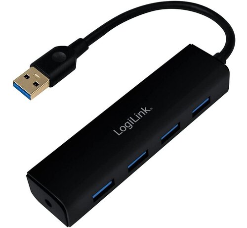 Logilink LogiLink UA0295 interface hub USB 3.2 Gen 1 (3.1 Gen 1) Type-A 5000 Mbit/s Zwart