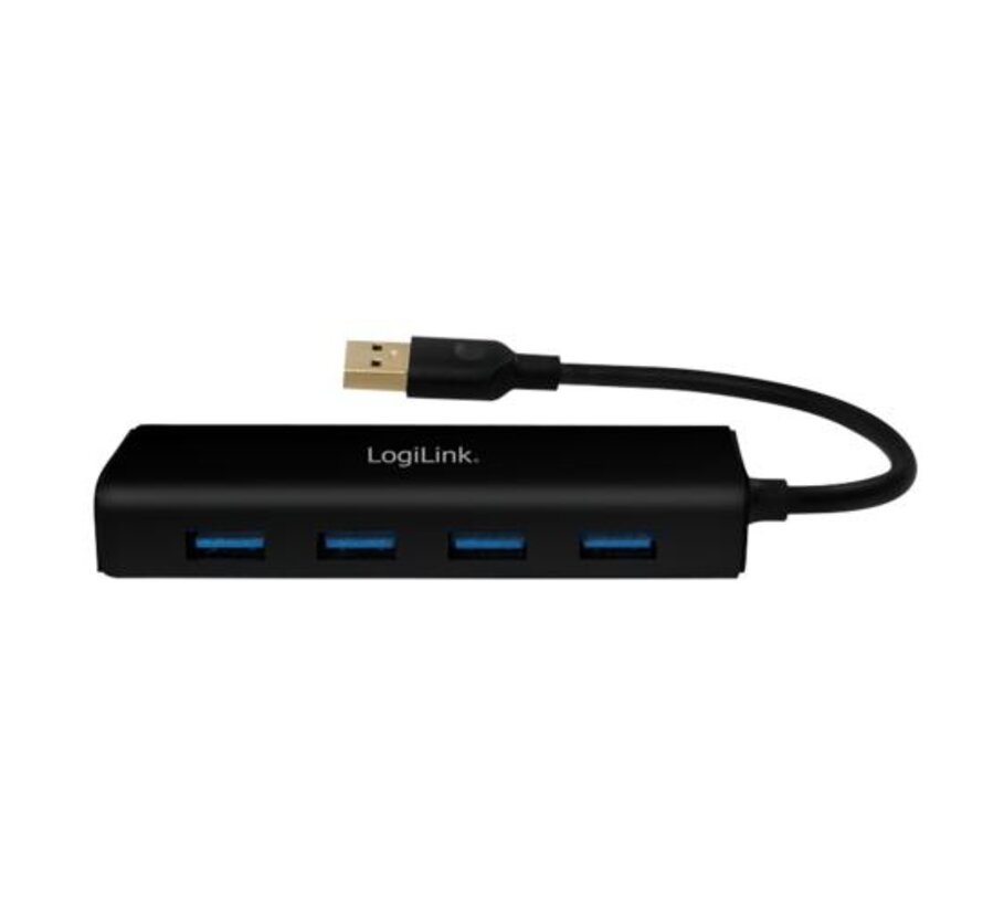 LogiLink UA0295 interface hub USB 3.2 Gen 1 (3.1 Gen 1) Type-A 5000 Mbit/s Zwart