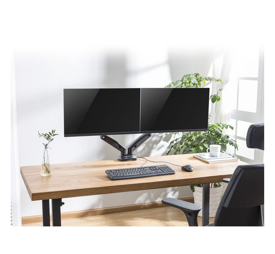 AC8312 flat panel bureau steun 81,3 cm (32") Klem/doorvoer Zwart
